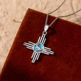 Sterling Silver Turquoise Kokopelli Arrowhead Cross Zia Roadrunner Zia Fox Arrowhead Eagle Pendant Necklace