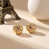 14K Gold Plated  Knot Stud Earrings for Women