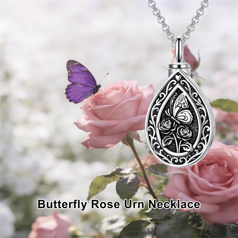 Sterling Silver Bumble Bee  Butterfly Cardinal Cross Dragonfly Hummingbird Paw Print Urn Necklace for Ashes
