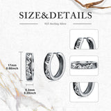 Mountain Hoop Earrings 925  Silver Hypoallergenic Huggie Earrings Graduation Birthday Christmas Gifts for Men Women