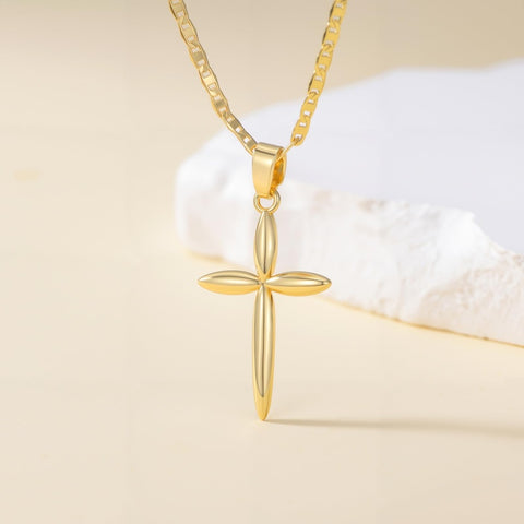 14K Gold Plated Cross Infinity  Pendant Necklace  for Women