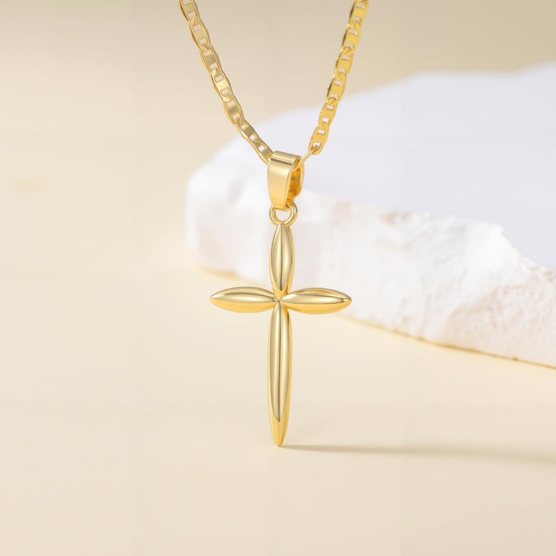 14K Gold Plated Cross Infinity  Pendant Necklace  for Women