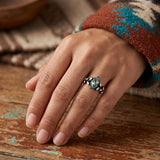 Sterling Silver 10K 14K 18K Gold 1-4CT Moss Agate Engagement Ring Promise Ring