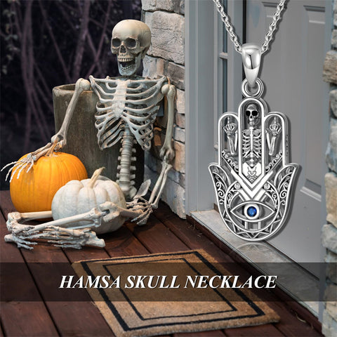 Sterling Silver Hamsa Tree of Life Viking Lion Butterfly Evil Eye Yin Yang Eye of Horus Pendant Necklace