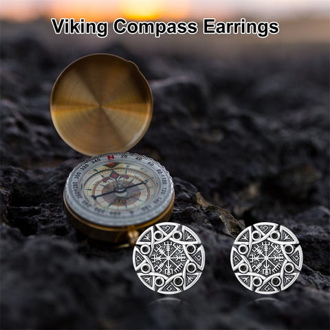 Sterling Silver Viking Raven Crow Skull Stud Earrings