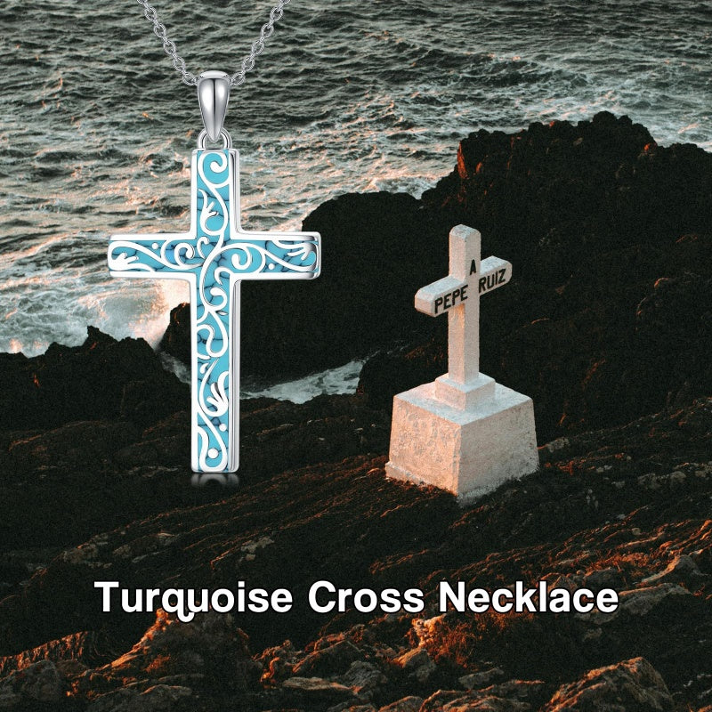 Sterling Silver Cross Pendant Necklace Christian Religious Jewelry Gifts for Anniversary