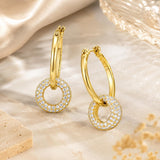 14K Gold Plated Cubic Zirconia Knot  Earrings for Women