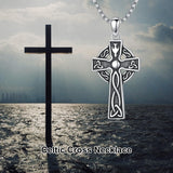 Sterling Silver Cross Pendant Necklace Christian Religious Jewelry Gifts for Anniversary