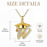 Initial  Graduation 14K Gold Plated Inspiring Grad Pendant Necklace Graduations Jewelry Gifts