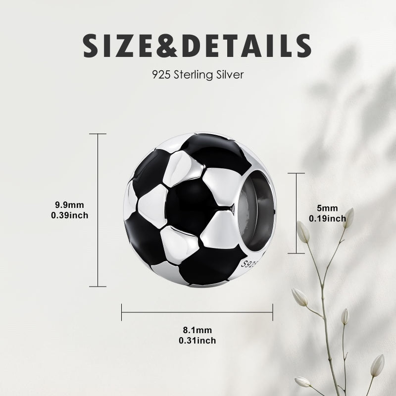 Sterling Silver Volleyball Baseball Basketball Football Soccer Sport Charm Beads