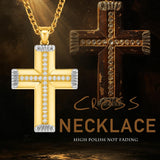 14K Gold  Plated Cross Necklace Simple Religious Jewelry Gift