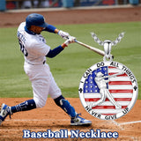 Sterling Silver American Flag Baseball  Basketball Boxing Football Golf Sports Pendant Necklace