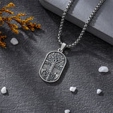Sterling Silver Memento Mori Tree of Life Anubis Pendant Viking Amulet   Protection Pendant Necklace Egyptian Jewelry