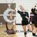 Sterling SIlver Runner Volleyball Tennis Basketball Soccer Inspirational Pendant  Necklace for Women