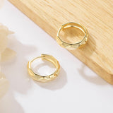 14K Gold Plated Classic Huggie Earrings for Women