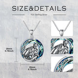Sterling Silver Dragon Eagle Lion Tiger Wolf Pendant Necklace