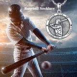 Baseball/Basketball/Soccer Necklace for Men Sport Lovers Fans 925 Silver Never Give Up Sports Necklace Sports Gift for Birthday Christmas