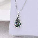 Animal Urn Necklace For Ashes 925 Silver Cat Cremation Necklace Teardrop Urn Holder Necklaces For Women Memorial Jewelry