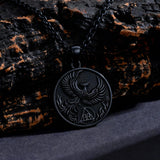 Sterling Silver Phoenix Rising Pendant Necklace NA/AA Sobriety Jewelry