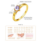 Sterling Silver Personalized 1 Birthstone Engraved Ring for Women