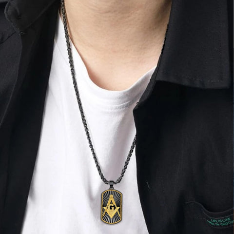 14K Gold Plated Masonic Cross Compass St Michael St Christopher Santa Muerte Star of David Pendant Necklace