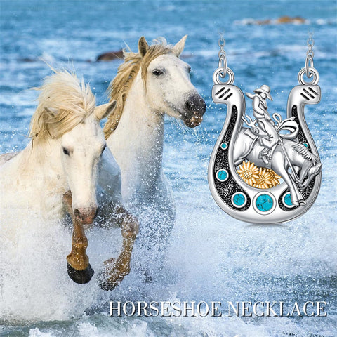 Sterling Silver Cowboy Boot Cowgirl Pendant Necklace