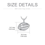 Hockey Basketball Baseball Soccer Football Necklace S925 Silver Sports Pendant Necklace Sports Jewelry Gifts for Men Women