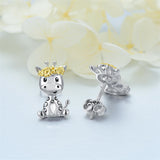 925 Sterling Silver Hypoallergenic Giraffe Stud Earrings  Gifts for women