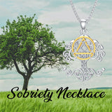 Sterling Silver Amulet AA Protection Pendant  Necklace