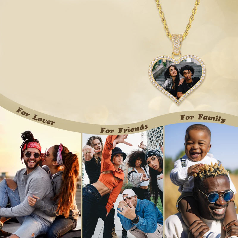 14K Gold Plated Personalized Photo Pendant Necklace Personalized Gift