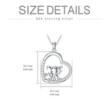 Elephant Necklace 925 Sterling Silver Pendant Necklace Jewelry Gifts for Women Mother Sister Friends