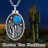 Sterling Silver Cactus Urn Necklaces for Ashes