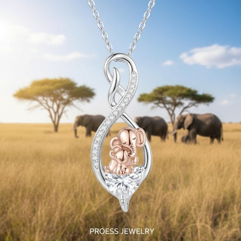 Sterling Silver 12 Month Birthstone Infinity Heart Animal Pendant Necklace Christmas Birthday Jewelry Gift