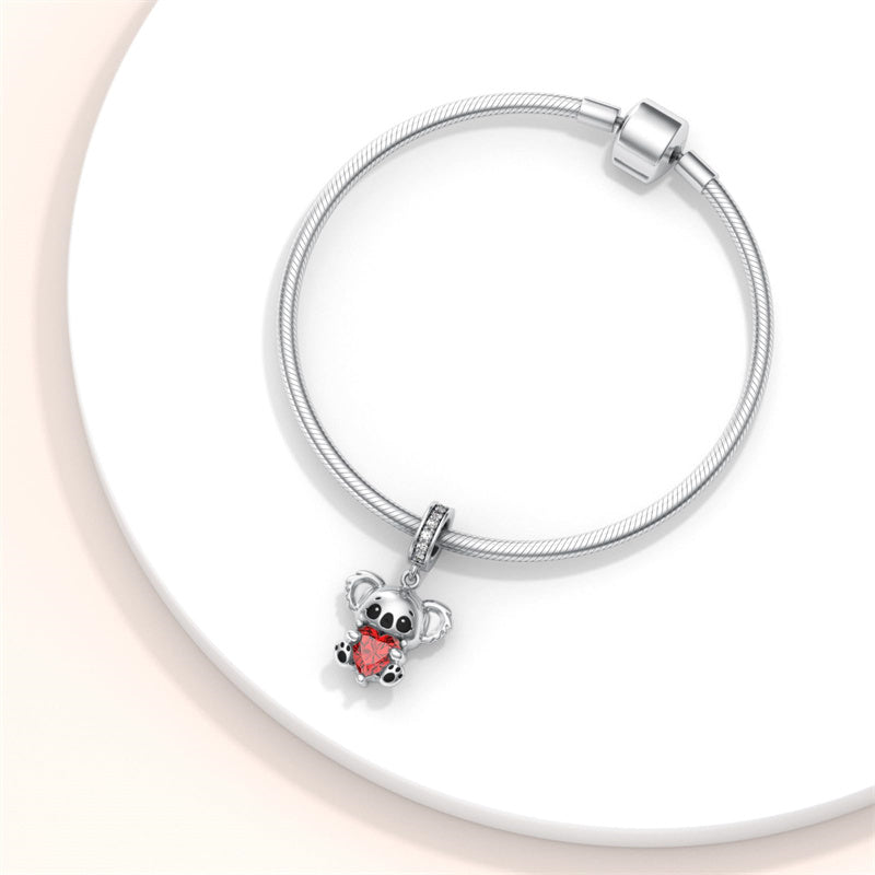 Sterling Silver Cubic Zircon Koala Pig Butterfly Scorpion Dragonfly Bead Charms