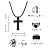 Men Cremation Necklace for Ashes  925 Sterling Silver Cross Wing Skull Keepsake Urn Pendant Ash Holder Jewelry Memorial Gift