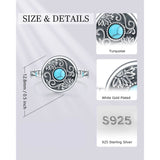 Sterling Silver Turquoise  Sunflower Flip Spoon Ring