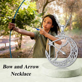 Sterling Silver Bow and Arrow Artemis Pendant Necklace