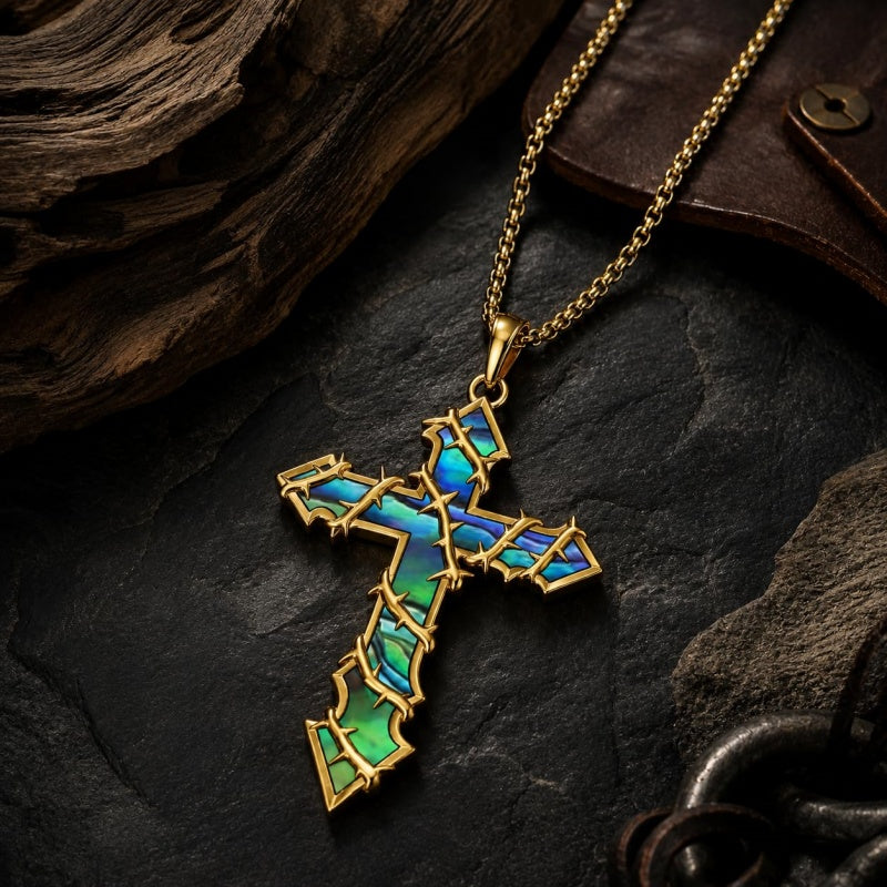 14K Gold Plated Cross Pendant Christian Necklace Baptism Religious Faith Jewelry