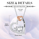 Sterling Silver Mama Bear with 1 2 3 4 5 Cubs Pendant Necklace