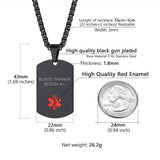 Stainless Steel Supcare Customized Engraved Medical Alert Medical Alert Necklace Necklace