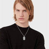 Sterling Silver Dog Tag Baseball Basketball Softball Soccer Pendant Necklace for Men