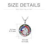 Sterling Silver Bald Eagle Dove Koi Fish Horse Pendant Necklace