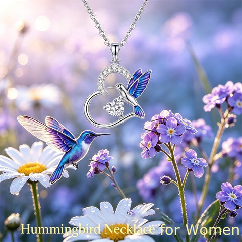 Sterling Silver Heart Bee Dragonfly Butterfly Hummingbird Sunflower Animal Pendant Necklace  Gifts for Christmas