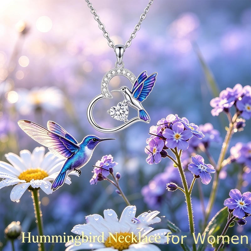 Sterling Silver Heart Bee Dragonfly Butterfly Hummingbird Sunflower Animal Pendant Necklace  Gifts for Christmas