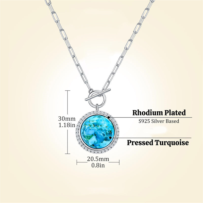 Sterling SilverTurquoise Red Coral Lapis Lazuli Malachite Paperclip Chain Necklace