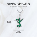 Sterling Silver Dove Hummingbird Red Cardinal Pendant Necklace