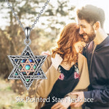 Sterling Silver Star of David Cross Peace Sign Tree of Life Star Pendant Necklace