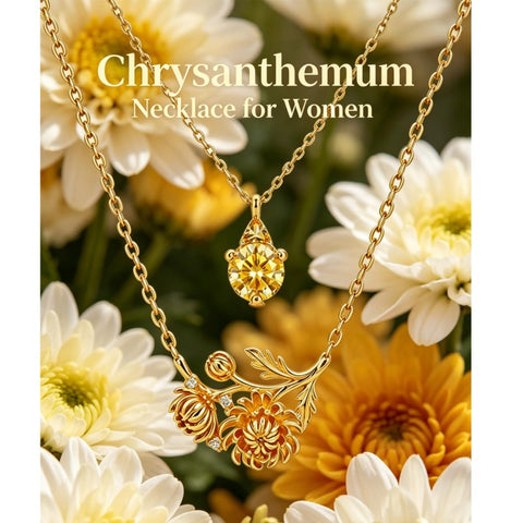 14K Gold Birthstone Birth Flower  Pendant Necklace Birthday Jewelry Gifts for Women