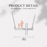 Sterling Silver Cross Father Daughter Mother Daughter Sister Pendant Necklace Engraved with I Love You Forever