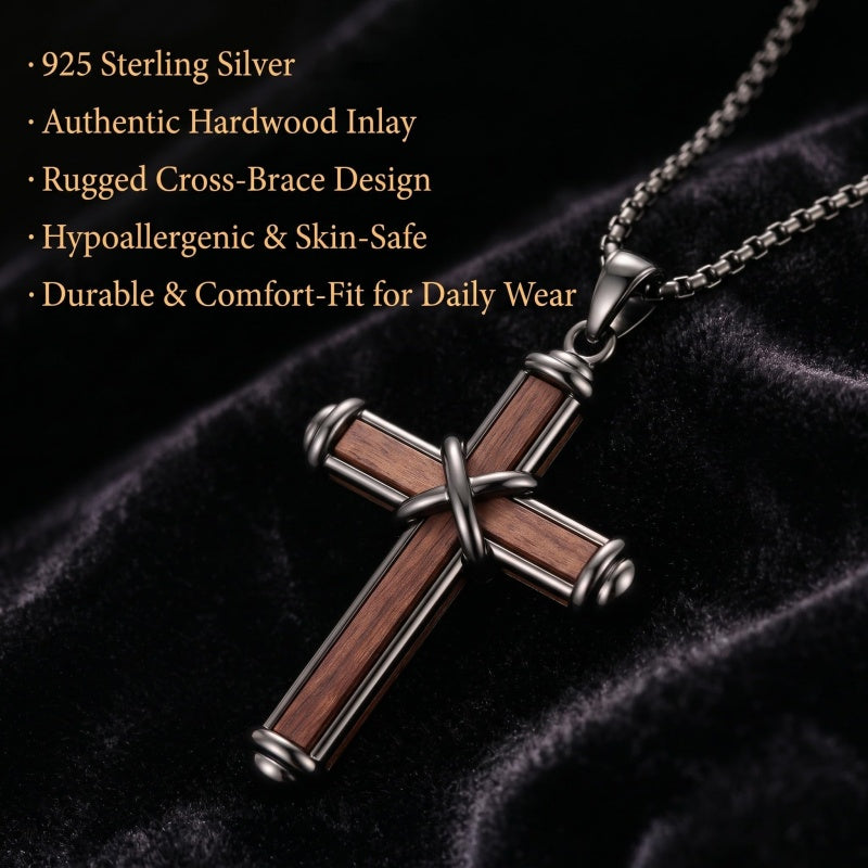 Sterling Silver Cross Pendant Necklace Christian Religious Jewelry Gifts for Anniversary